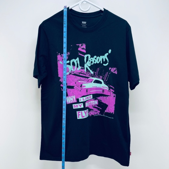 Levi’s Men’s Relaxed Fit Short Sleeve Graphic T Shirt 501 Reason Black Sz M New - Picture 4 of 8
